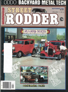 STREET RODDER 1982 SEPT - METAL TECH, HIS N HERS DEUCES, V-6 SCENE PT 2